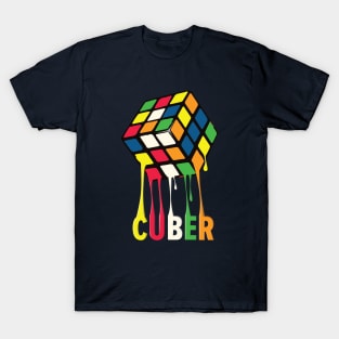 Melting Cube Cuber - Rubik's Cube Inspired Design T-Shirt